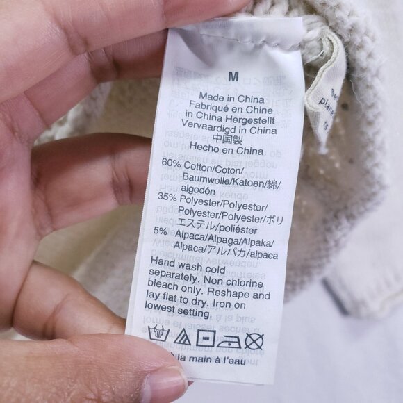 Madewell Cream Fair Isle Keaton Crew New Pullover Cozy Knit Sweater Size M - Picture 4 of 14